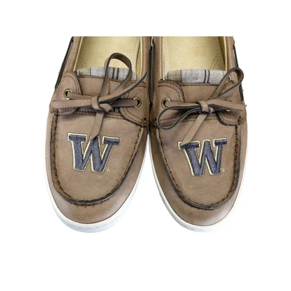 University Of Washington Huskies UW Womens Loafers Size 11 Moccasins NCAA CFP - Picture 1 of 9
